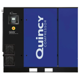 Thumbnail of Quincy QGSV Foot Mount Rotary Screw Compressor with Dryer- front facing with control panel